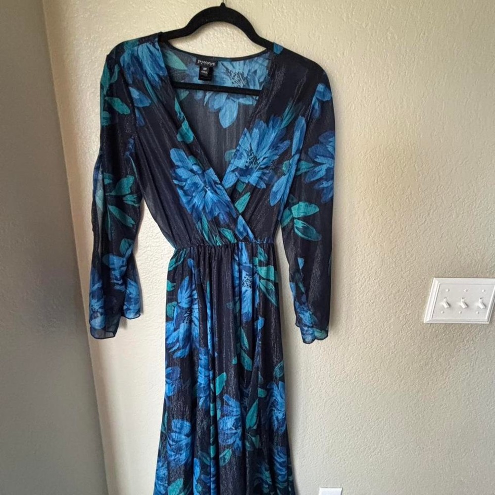 Blue Floral Dress‎ size 6P